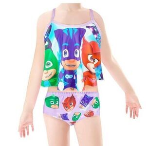 Baby Girls Two Piece Swimsuits Sleeveless Princess Swimwear Bathing Suit UPF 50